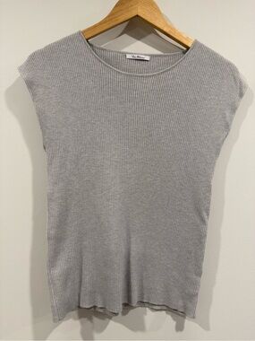 Milano Light Gray Ribbed Tank Top